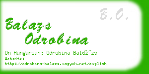 balazs odrobina business card